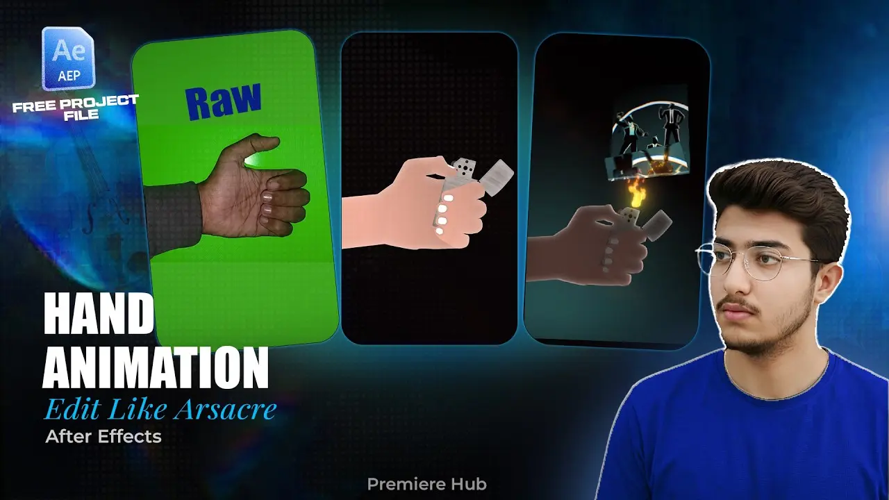 Hand Animation Tutorial Like Arsacre | After Effects |  Free Project File